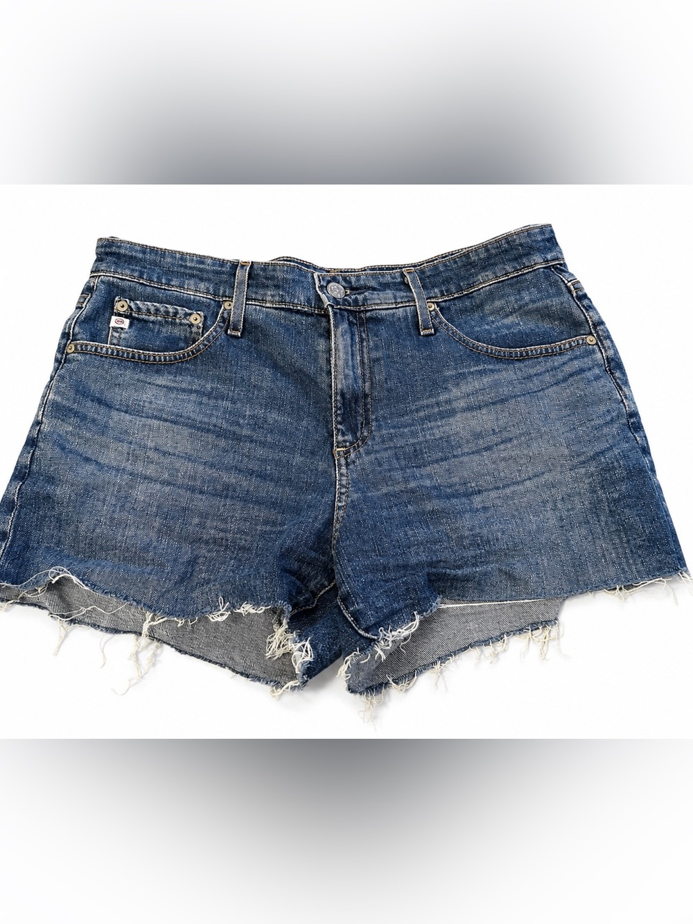 AG Adriano Goldschmied Hailey ExBoyfriend Cutoff Denim Shorts 28 NWOT Sierra Mar